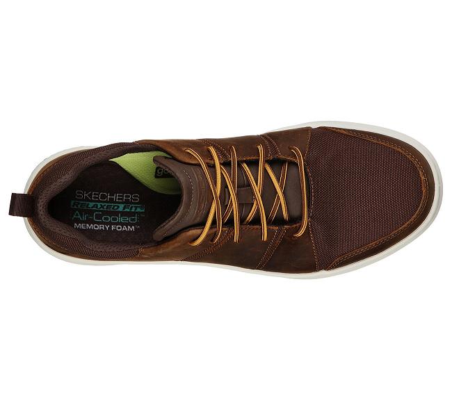 Zapatos Sin Cordones Skechers Hombre - Ralden Marrones XDRIO6710